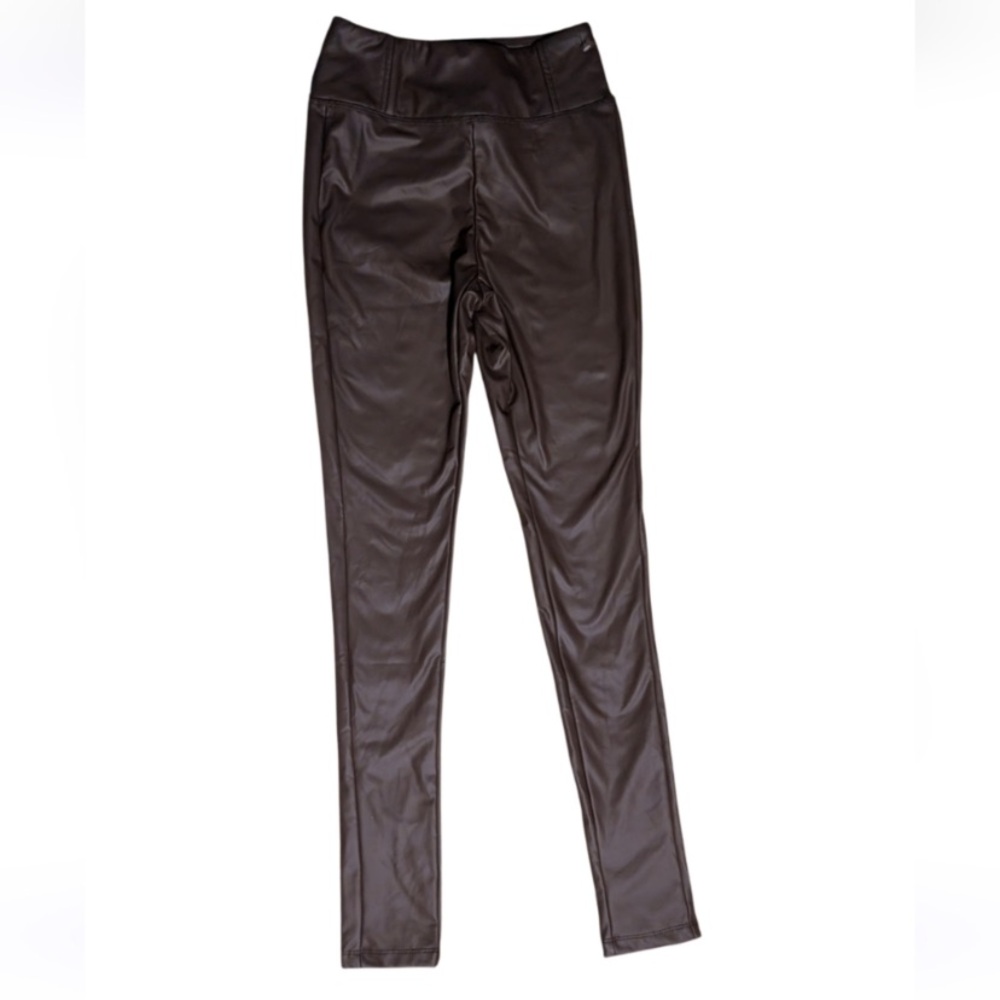 Ookie & Lala Brown Faux Leather Leggings